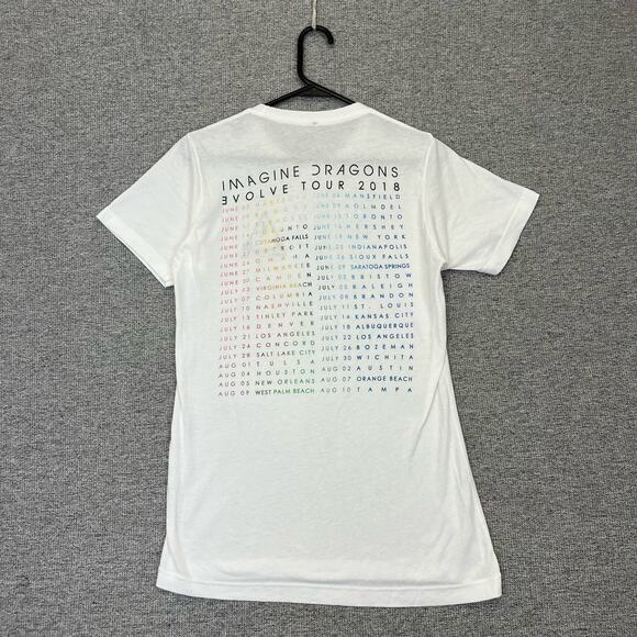 Imagine Dragons Thin White 2018 Evolve‎ Tour Tee Indie Pop Rock Band T-Shirt - Picture 2 of 10